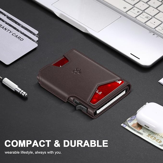 Wallet for Men Wallet with Slim Pop Up Card Holder 9-13 Cards, Bifold - Image 9