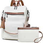 Shrrie Vegan Leather Laptop Backpack by Shrrie