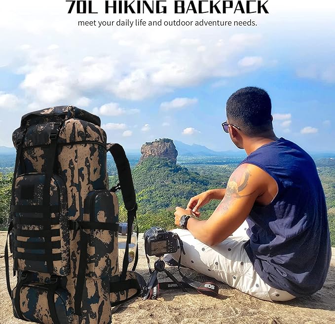 Hiking Backpack for Men 70L/100L Camping Backpack Military Rucksack Molle 3 - Image 7