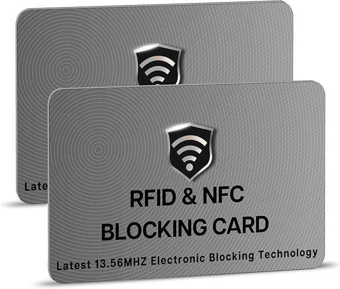 SaiTech IT 2 Pack RFID Blocking Cards, One Card Protects Entire Wallet Purse by SaiTechIT