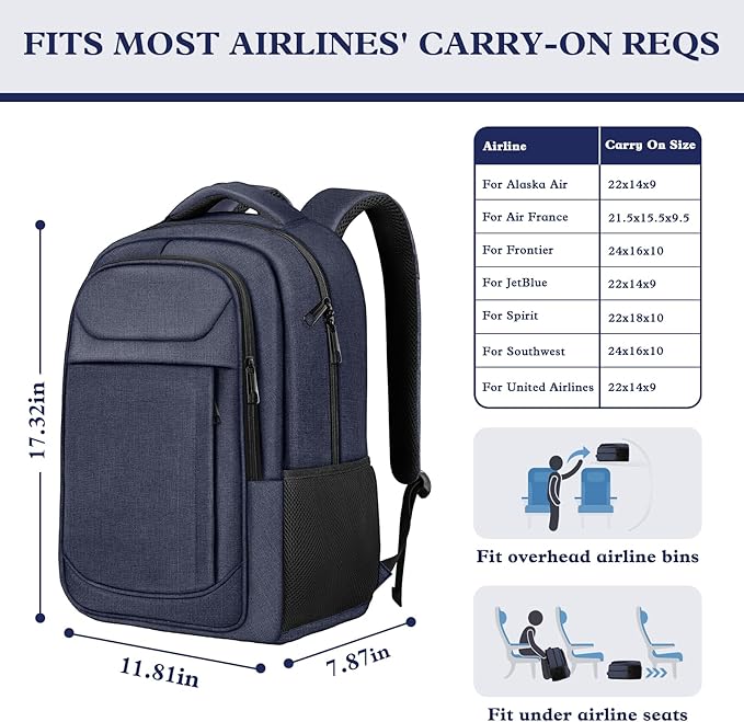 Travel Laptop Backpack, Travel Backpack, Lightweight Business Anti Theft Slim - Image 2