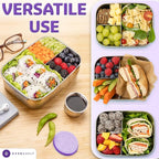 Everusely - Bento Box - Lavender, 37oz / 1.1 L - Stainless Steel Lunch Box - 3 - Image 5