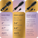 Manual Dual Voltage Blowout Hair Dryer Brush, Professional Hot Air Brush for European Travel 110V-120V/220V-240V, Black Gold Dryer and Volumizer for Women, 2.4 INCHES Oval Shape