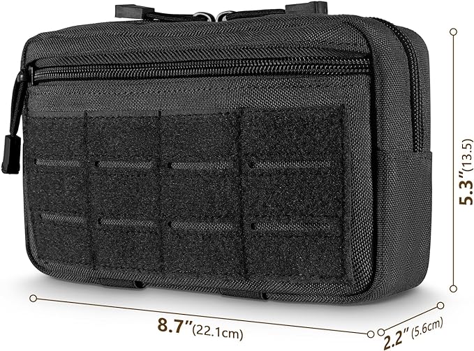 Tactical Molle Admin Pouch Utility Laser Cut EDC Tool Pouch Bag Horizontal - Image 3