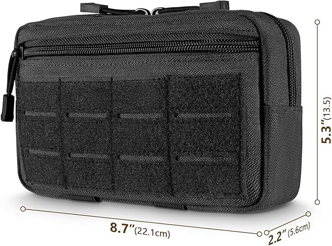 Tactical Molle Admin Pouch Utility Laser Cut EDC Tool Pouch Bag Horizontal - Image 3