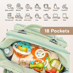 iniuniu Diaper Bag Backpack, 4 in 1 kit Large Unisex Baby Bags - Image 9