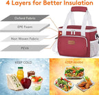 Lifewit Medium Lunch Bag Insulated Lunch Box Soft Cooler Cooling Tote - Image 2