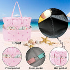 Beach Pool Bags Tote for Women Ladies Large Gym Tote Carry On Bag - Image 5