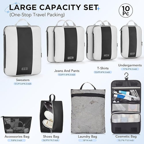10 Set Compression Packing Cubes - Image 2