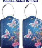 2 Pcs Beautiful Blue Luggage Tags - Image 4
