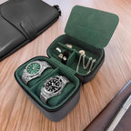 Galis Luxury Watch Case for Men High End Portable 2-Slot Watch Holder and Watch - Image 6