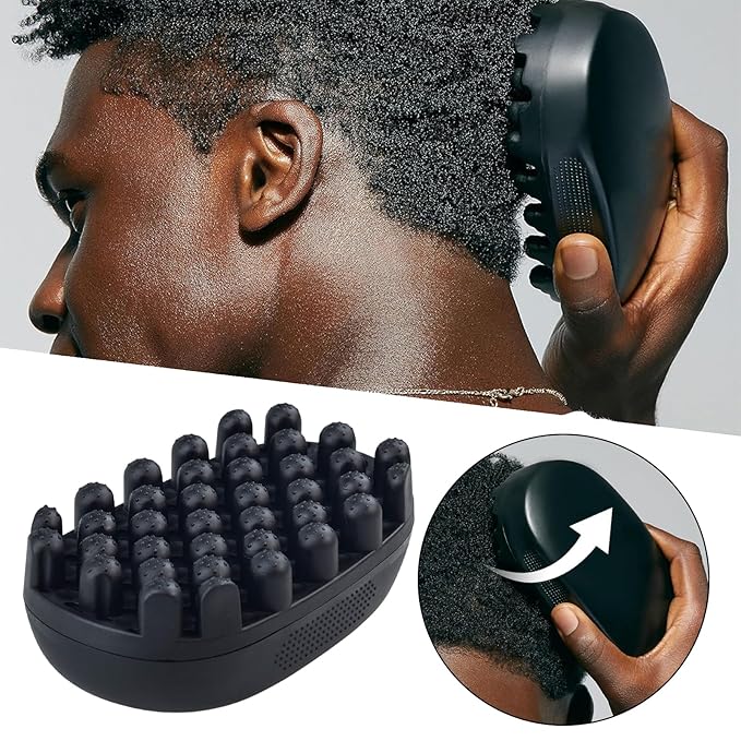 Curling Twisted Hair Brush, 1pc Twist Styler Brush Washable Hair Sponge Brush Afro Braid Dreadlocks Comb for Home and Salon Use Black