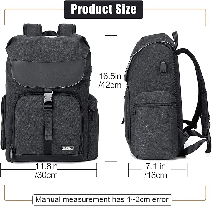 CADeN Camera Backpack Canvas Camera Bag - Image 7