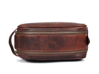 10" Premium Leather Toiletry Travel Pouch - Image 9