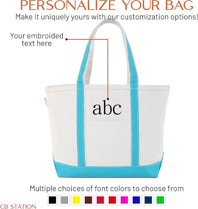CB STATION Medium Classic Canvas Tote Bag - Image 5