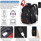 VECKUSON 18.4 Laptop Backpack for Men, 55L Extra Large Gaming Laptops Backpack - Image 4
