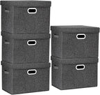 TYEERS Large Storage Bins with Lids, Collapsible, Fabric Storage Boxes by StorageOrganization