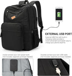 ZORFIN 36L Black Backpack for College, and Travel: Water Resistant Bookbag - Image 3