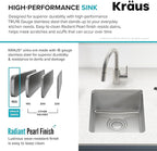 KRAUS Dex 17-Inch Undermount Single Bowl TRU16 Gauge Stainless Steel Kitchen - Image 4