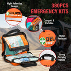 380 Pieces Deluxe First Aid Kit Compact Trauma Medical Kits - Image 3