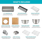 KRAUS Kore 57-inch Undermount Workstation 16 Gauge Single Bowl Stainless Steel - Image 11