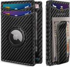 Airtag Wallet for Men- with Money Clip Gift Boxed, Magnetic Closure Slim by Miyozi
