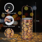 Homemory Sunflower Solar Lanterns Lights Outdoor Waterproof, Hollowed-Out Metal - Image 4