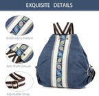 Goodhan Women Canvas Backpack Daypack Casual Shoulder Bag, Vintage Heavy-duty - Image 2