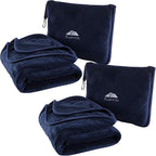 BlueHills Premium Soft 2-Pack Travel Blanket Pillows Airplane Large Plane by BlueHills