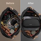 tomtoc Electronic Organizer Travel Case, Water Resistant Dual Compartment Tech - Image 5