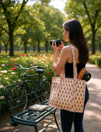 Cotton Quilted Tote Bag for Women – Large Beach & Travel Tote - Image 6