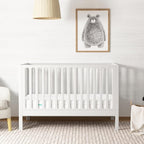 Newton Baby Galileo Standard Crib, Solid Beech Wood in White Color, 3-in-1 by newton