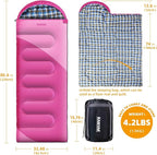 Camping Sleeping Bag, 32℉ Sleeping Bags - Image 2