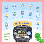iniuniu Diaper Bag Backpack, 4 in 1 kit Large Unisex Baby Bags - Image 4