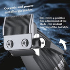 KEMEI 8536 Professional Hair Clippers for Men, Cordless Barber Clipper and Trimmers Set with LED Displays, 9000 RPM Hair Cutting Kits with Charging Bases, Mens Grooming Kit