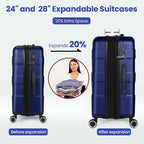 Luggage Sets 3 Piece with Spinner Wheel, Hardside Suitcase Set with TSA Lock - Image 4