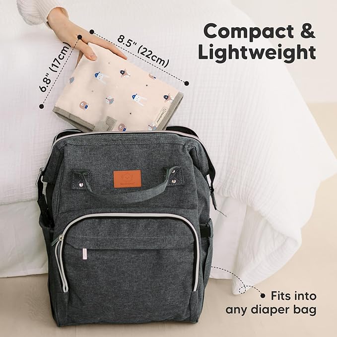 KeaBabies Portable Diaper Changing Pad, Easy Wipe Clean - Image 2