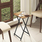 Foldable TV Trays, Small Folding Table, TV Trays Set of 2, TV Dinner Tray - Image 5