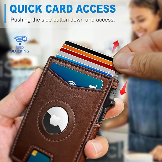 Airtag Wallet for Men, with Money Clip Gift Boxed, Slim Front Pocket Wallet - Image 5