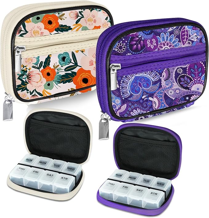 Serfeymi Weekly Travel Pill Organizer Pill Case by Serfeymi