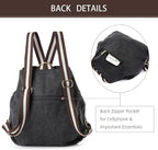 Goodhan WomCanvas Backpack Daypack Casual Shoulder Bag, Vintage Heavy-duty - Image 3
