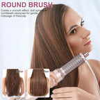 5 in 1 Hair Styler & Hot Air Brush - Air Curling Wrap with Low-Speed Negative Ion Technology, Hair Dryer Brush for Drying, Curling, Straightening & Styling, Hair Styling Tools at Home (Pink)