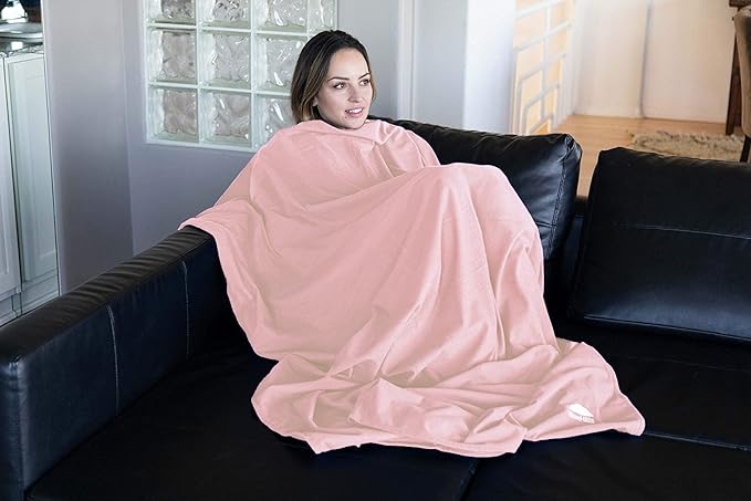 BlueHills Ultra Compact Travel Blanket Pillow in Portable Bag Case Soft - Image 5