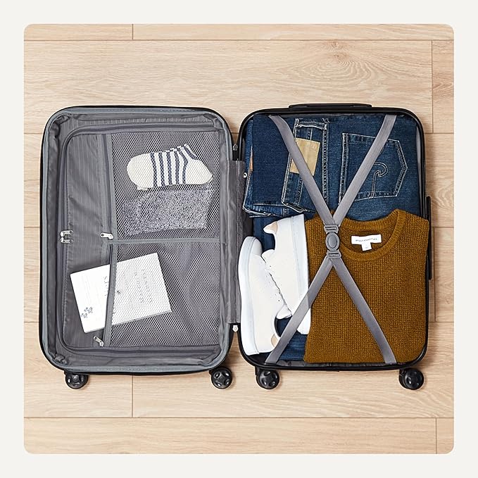 Amazon Basics 21" Hardside Carry-On Luggage, Hardshell Suitcase - Image 4