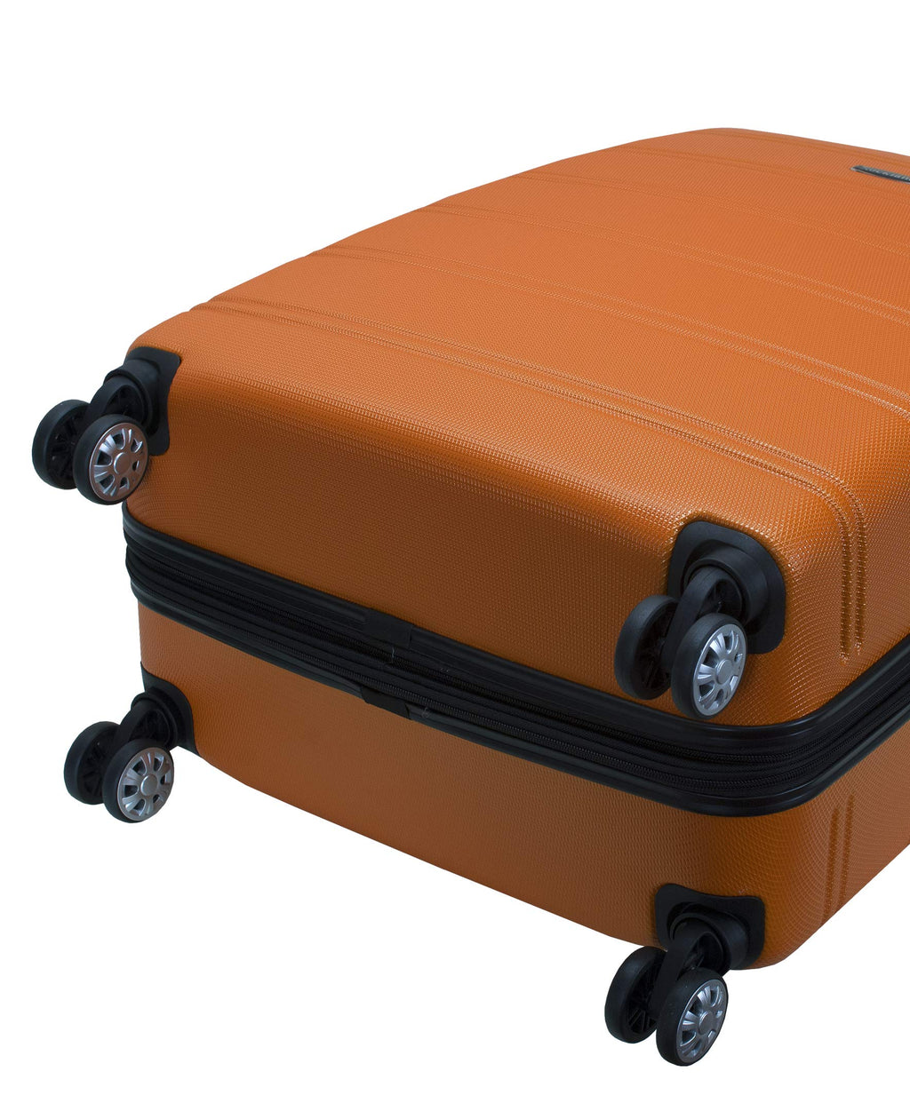 Melbourne Hardside 2 Piece Expandable Spinner Wheel Luggage Set (Orange / 2 Piece (20"/28"))