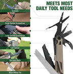 FLISSA Multitool, 15-in-1 Multi Tool Pocket Knife - Image 6