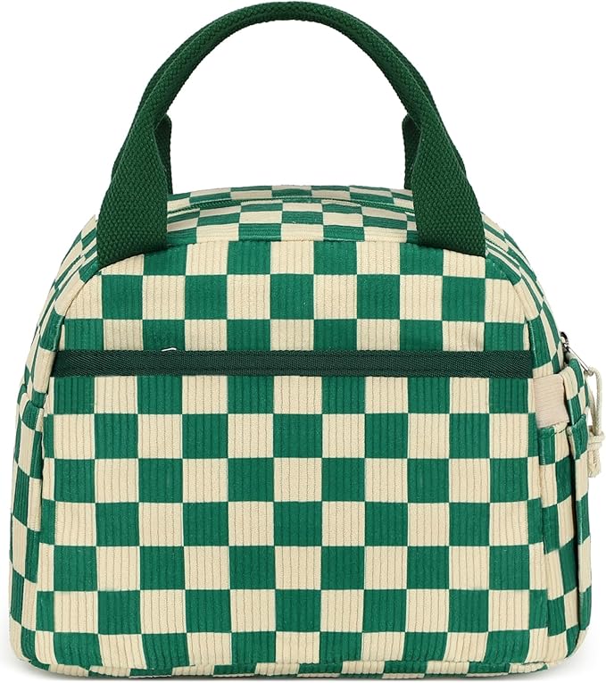 Bluboon Lunch Box for Women men Insulated Cute Corduroy Lunch bag, Reusable - Image 8