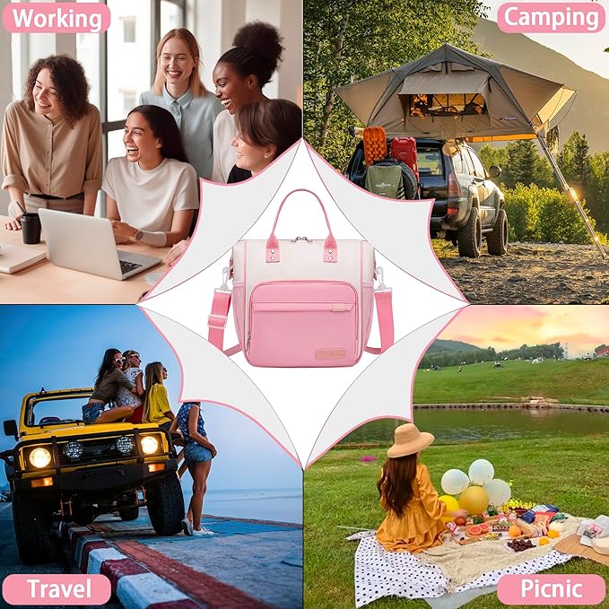 Aesthetic Lunch Box for Women Preppy Insulated Lunch Bag for Young Ladies - Image 6