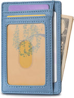 Buffway Slim Minimalist Front Pocket RFID Blocking Leather Wallets - Image 2