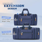 Gonex Canvas Duffle Bag for Travel 60L Expandable Duffel Weekend Overnight Bag - Image 9